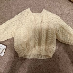Hand made Irish sweater baby 6-12 mo